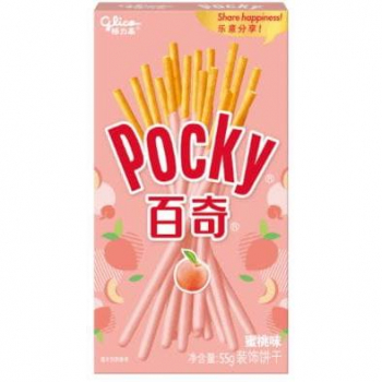 Pocky Peach Flavour Stick Biscuit 55g