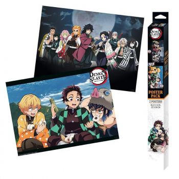 Plakat Zestaw 2 szt. Demon Slayer (2x 52x38)
